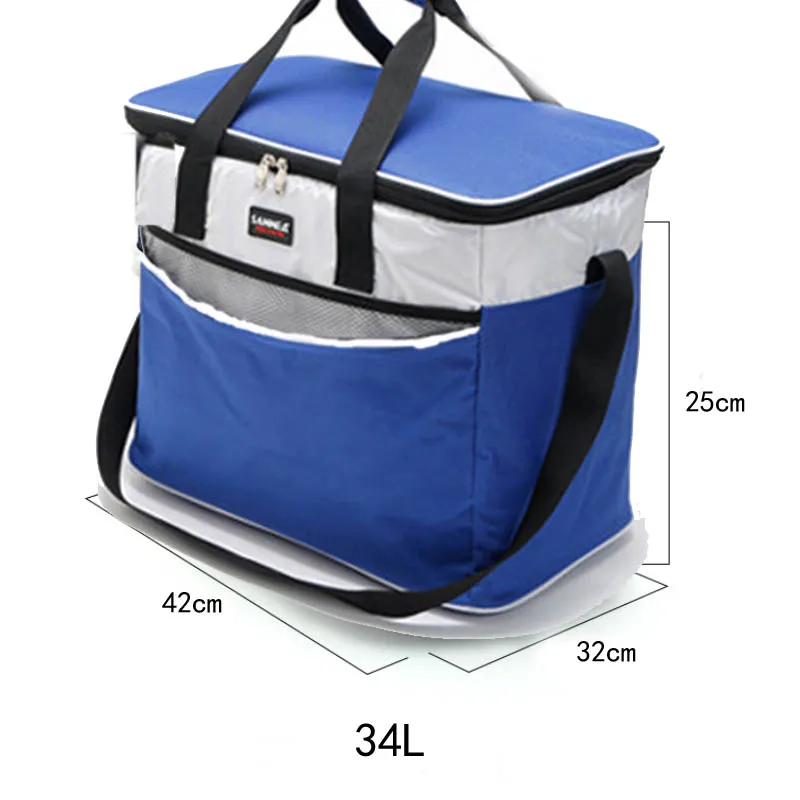 34l Picknick tasche große Kapazität isolierte Lagerung tragbares Kit falten wasserdichte coole Rucksack Outdoor Camping Thermal Set Handtasche