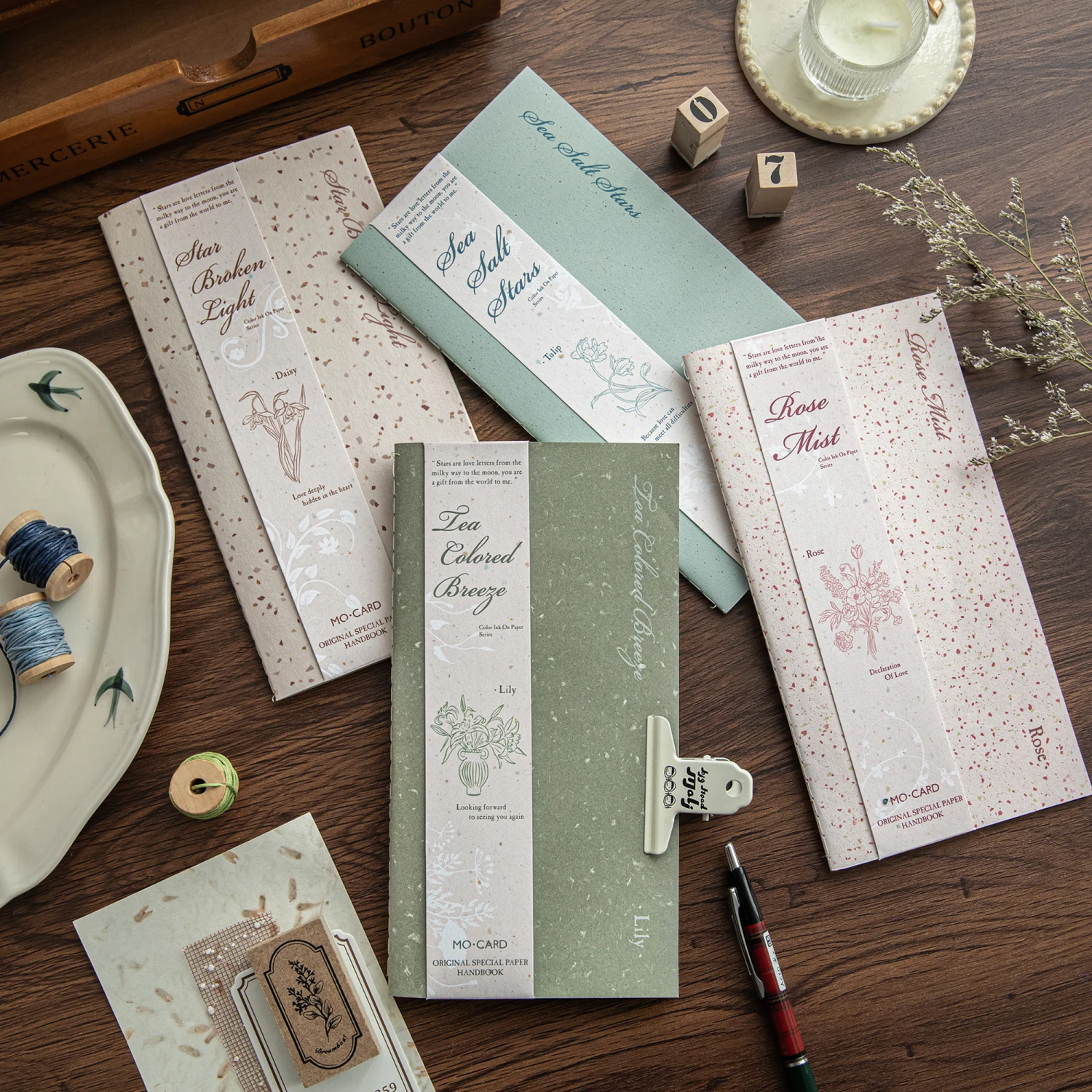 

4packs/Lot Paper colored ink series retro paper message paper memo pad