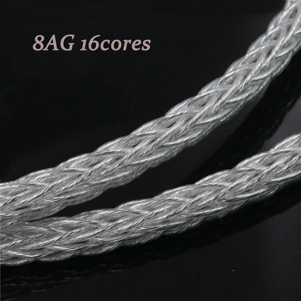 1M Braid 24AG Audio Speaker Wire High Purity Silver Plated OCC Cable 48 Strands  HIFI DIY Loudspeaker Cables