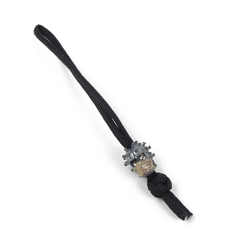 1PC EDC Paracord Beads 2022 New Design Retro Brass Copper Lanyard Pendants Knife Beads Parachute Cord Rope Bead Pendant