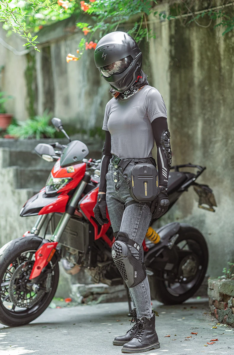 ROCKBROS Motorrad-Beintasche, wasserdicht, Fahrer-Hüfttasche, Motorradfahrer, Handy, Geldbörse, Gürteltasche, Taschen, Umhängetasche – Detail 4