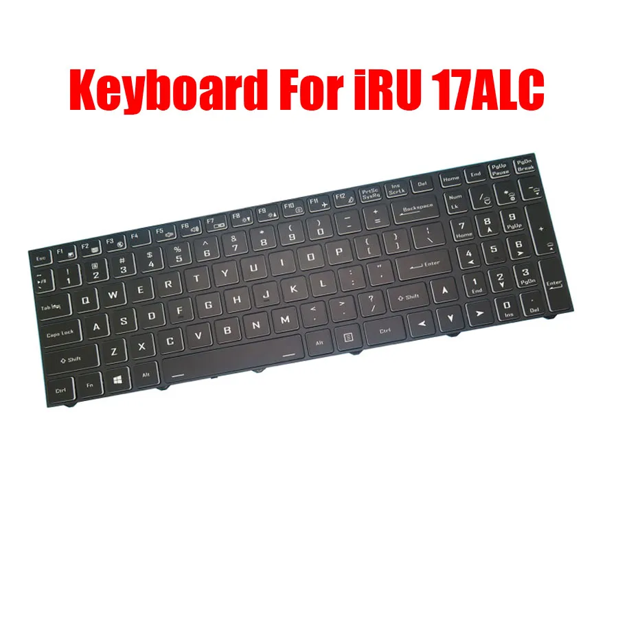 Laptop Keyboard For iRU For Caliber 17ALC English US With Backlit Black New