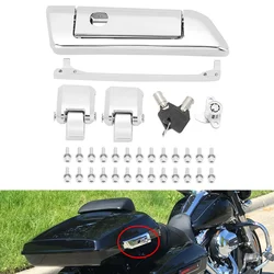 Chrome Motorcycle Pack Trunk Lid Latch Hardware Kits For Harley Touring Street Glide Road King Road Glide 2014-Up