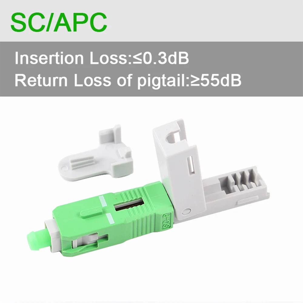 

New High Quality 55mm SC APC Fibe Optical Quick Connector FTTH SC UPC Fiber Optic Fast Connector Embedded Cold Connector Tool