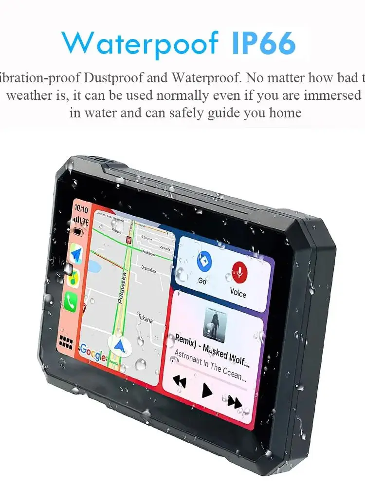 Sport 7 inch Touch Screen Waterproof IP65 Wireless CarPlay & Android Auto Tablet GPS WIFI BT for Motorcycle BMW