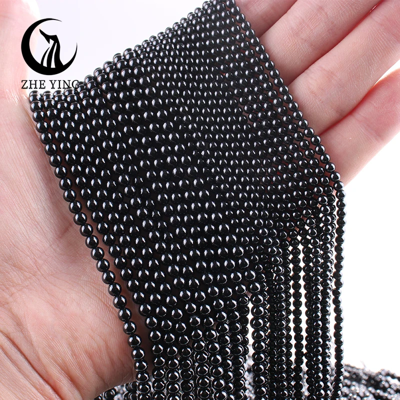 Zhe Ying 2 3 4mm Natural Spinel Gemstone Beads Small Round Loose Stone Beads for Jewelry Making DIY Bracelet Accessories