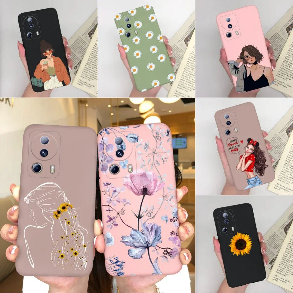 Case For Xiaomi 13 Pro Lite Civi 2 Pretty Sunflower Matte Cases Soft Silicone Back Cover For Xiaomi13Lite 13Pro Civi2 Funda Capa