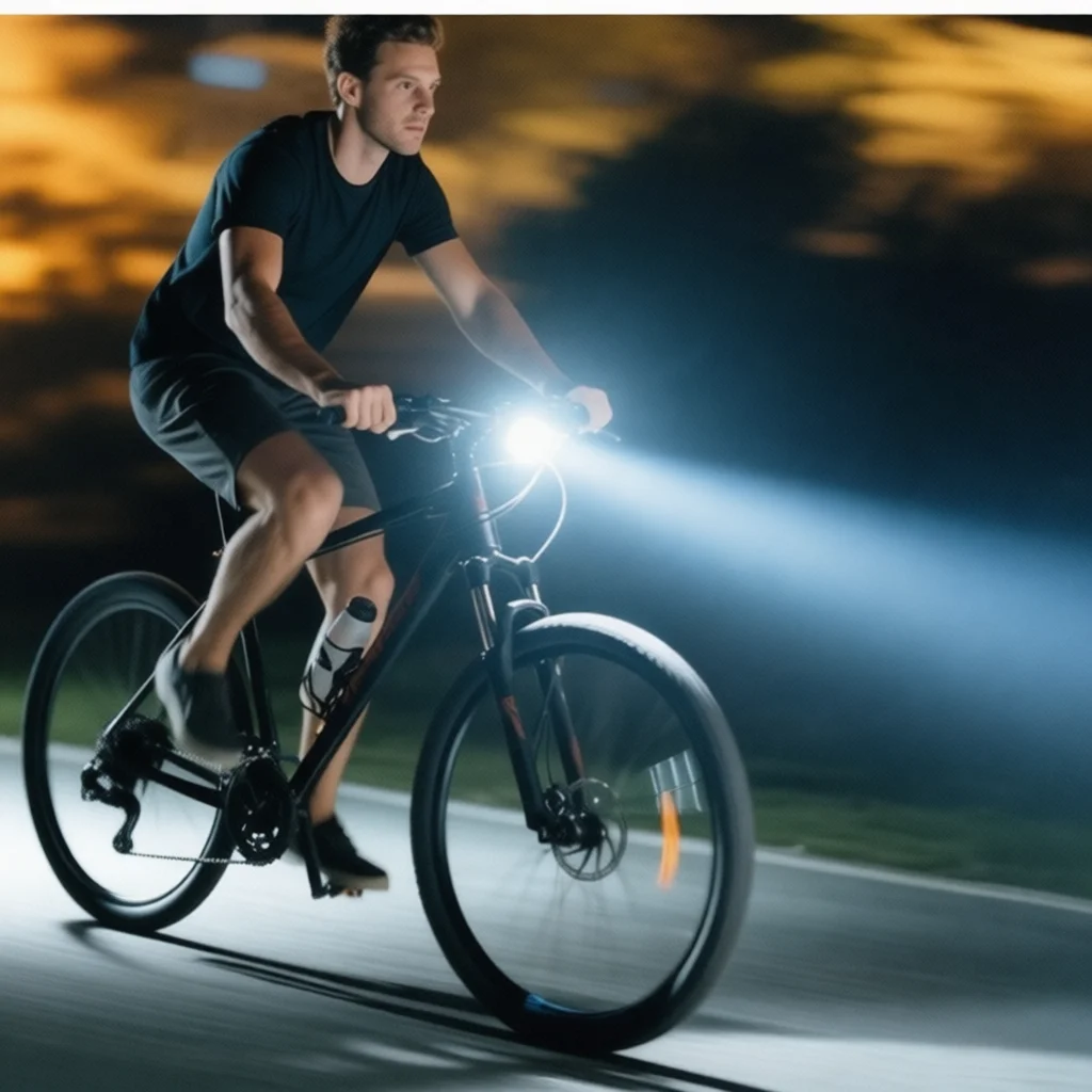 Cycling Commute Essentials - 自転車ハンドルバーマウントライト ホーン付き LED充電式ヘッドランプ MTBサイクリング安全懐中電灯 夜間走行必需品