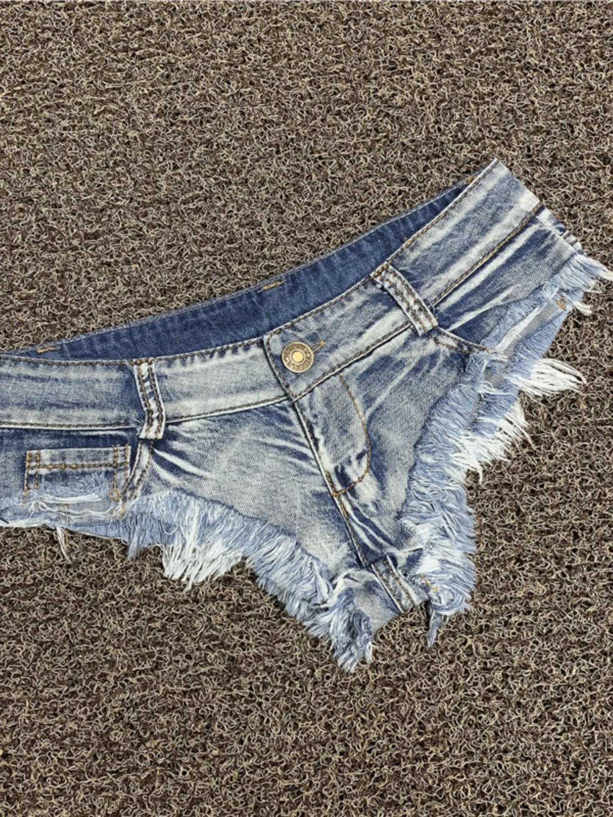 Seksowne, super modne, podarte jeansy typu shorts dla dziewczyn, z niskim stanem, prostymi nogawkami, mieszanka bawełny i poliestru, styl uliczny, letnie, codzienne spodnie.