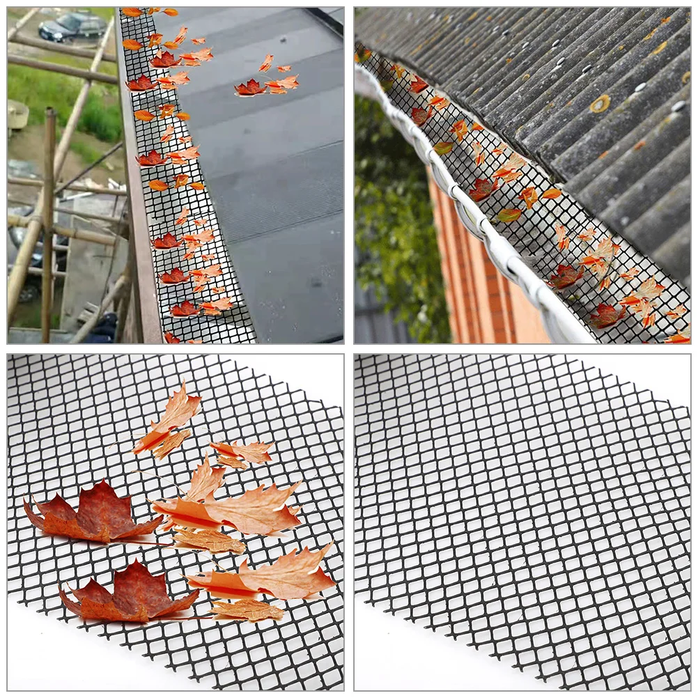 

Mesh Gutter Guard 15cm Wide 6M Long 10 Stakes Easy Install Anti Block Strainer Drain Pipe Cover Durable PP Foldable