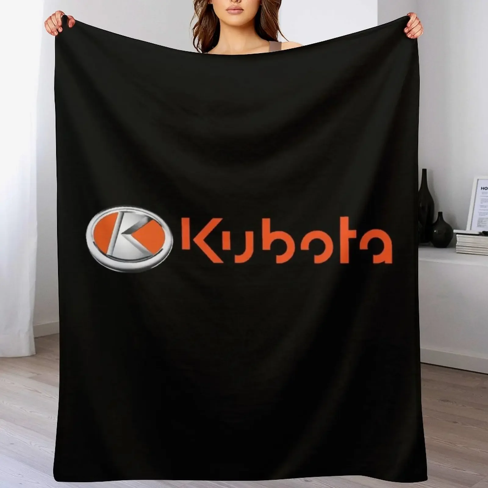 

Kubota Logo (Orange Text) Throw Blanket Hairys Decoratives Camping for sofa Blankets