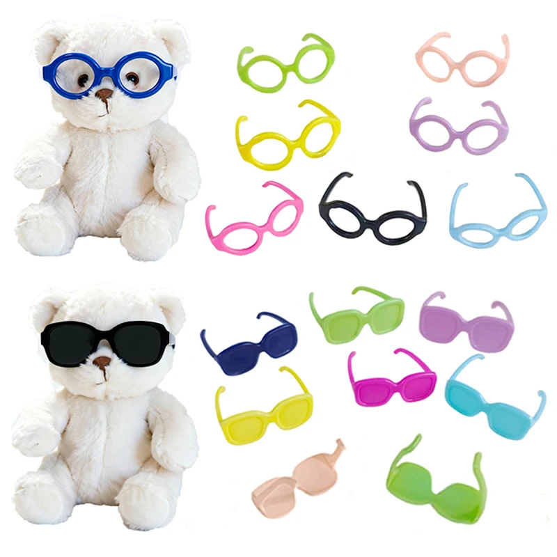 5pcs Mini Doll Sunglasses  Miniature Glasses Frame Colorful Glasses Model For Doll Dressing Decoration Dollhouse Accessories