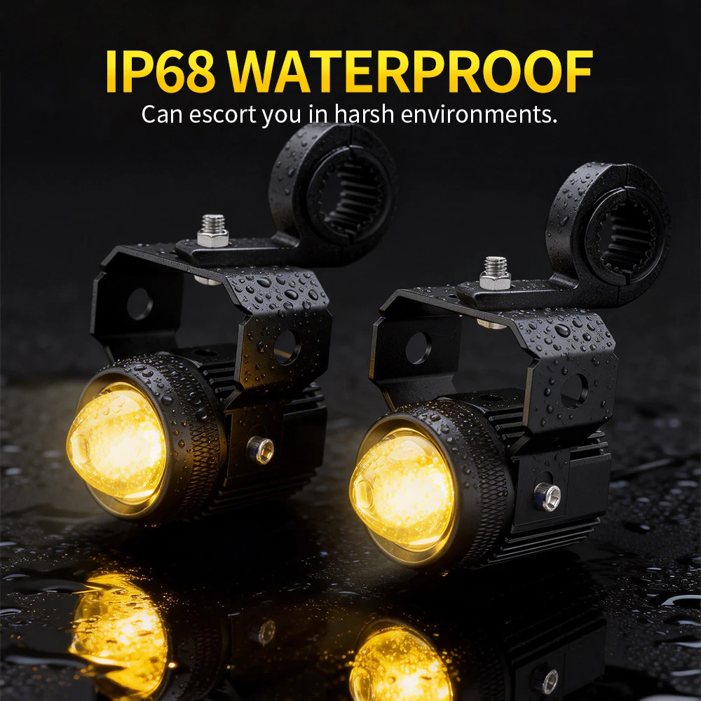 SENLO 12V Mini Driving Light Spot Light Waterproof Hi&Low for Motorcycle Universal Headlight LED Bulbs 1Box 30W 3000LM M1