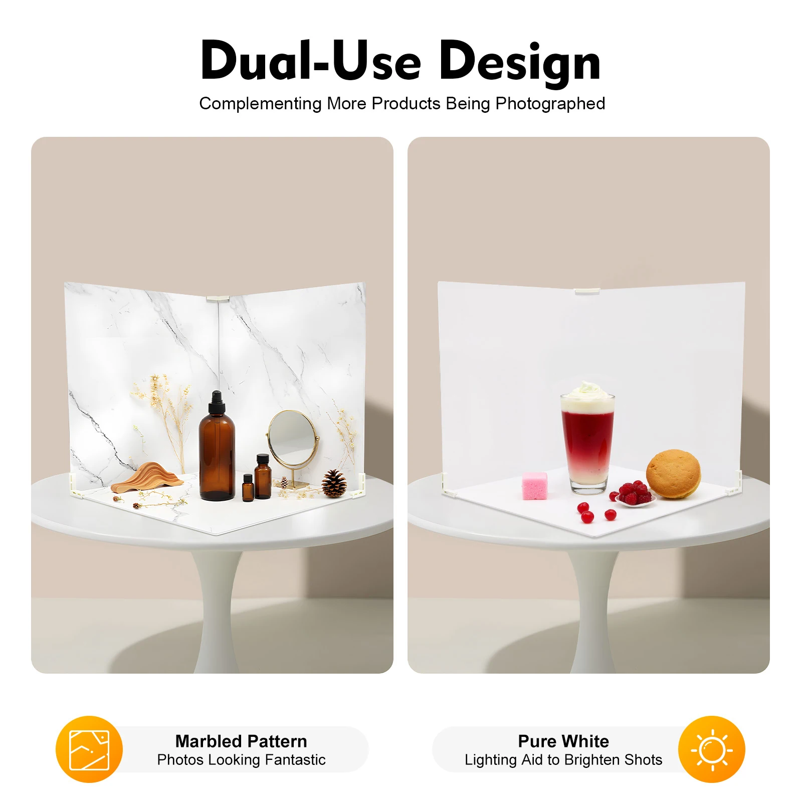 

Набор из 3-х фотофонов (ПВХ) с мраморным и белым узором, квадратные, 24x24 дюйма, 5 мм, для настольной съемки, видеосъемки и рекламы