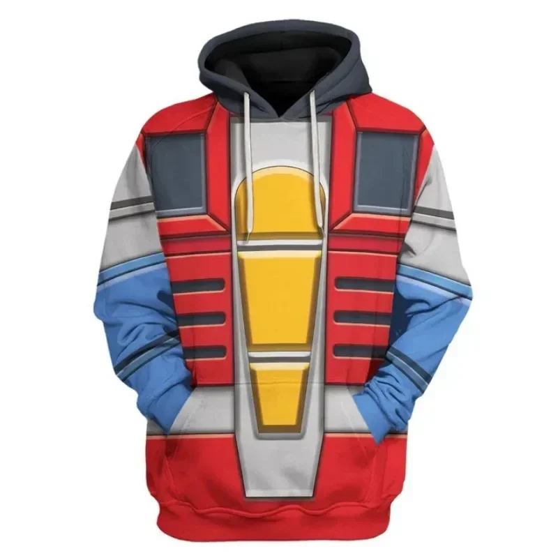 Die neue Herbst-/Winterkollektion 2026 der Marke Bandai umfasst ein stilvolles Kapuzen-Sweatshirt für Herren, das von Transformers inspiriert ist. – Detail 13