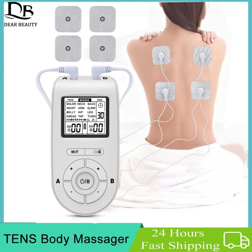 

Electric TENS Muscle Stimulator EMS Acupuncture Digital Meridian Physiotherapy Body Massager Electrostimulator Pain Relief