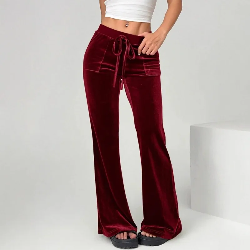 Women's Micro-pull Pants Commuting Thin Casual Flared Pants Drape Trousers