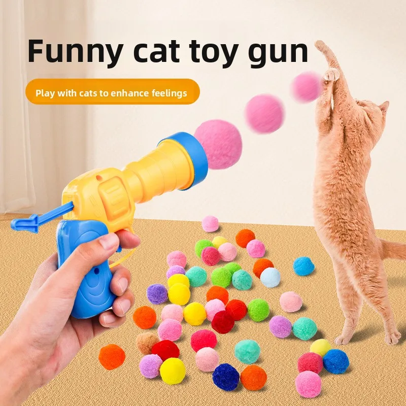

Best-selling Cat Toys: Pom-poms, Plush Balls, Shooting Guns, Boring Toys, High-elasticity and Chewy Cat Teasing Sticks,Pet Balls
