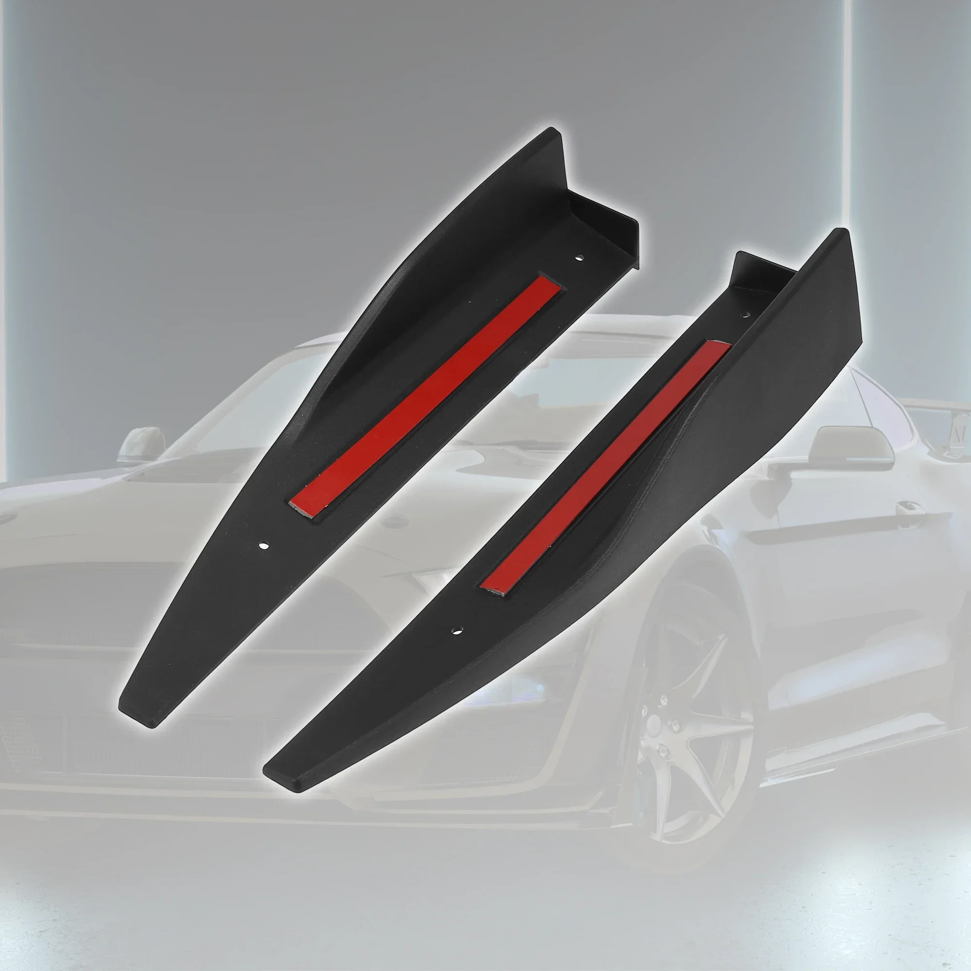 2PCS for Ford for Mustang Road 2015 2016 2017 2018 2019 Mudguar Black Modified Edge Beam Side Skirt Small Flying Wing Side Step