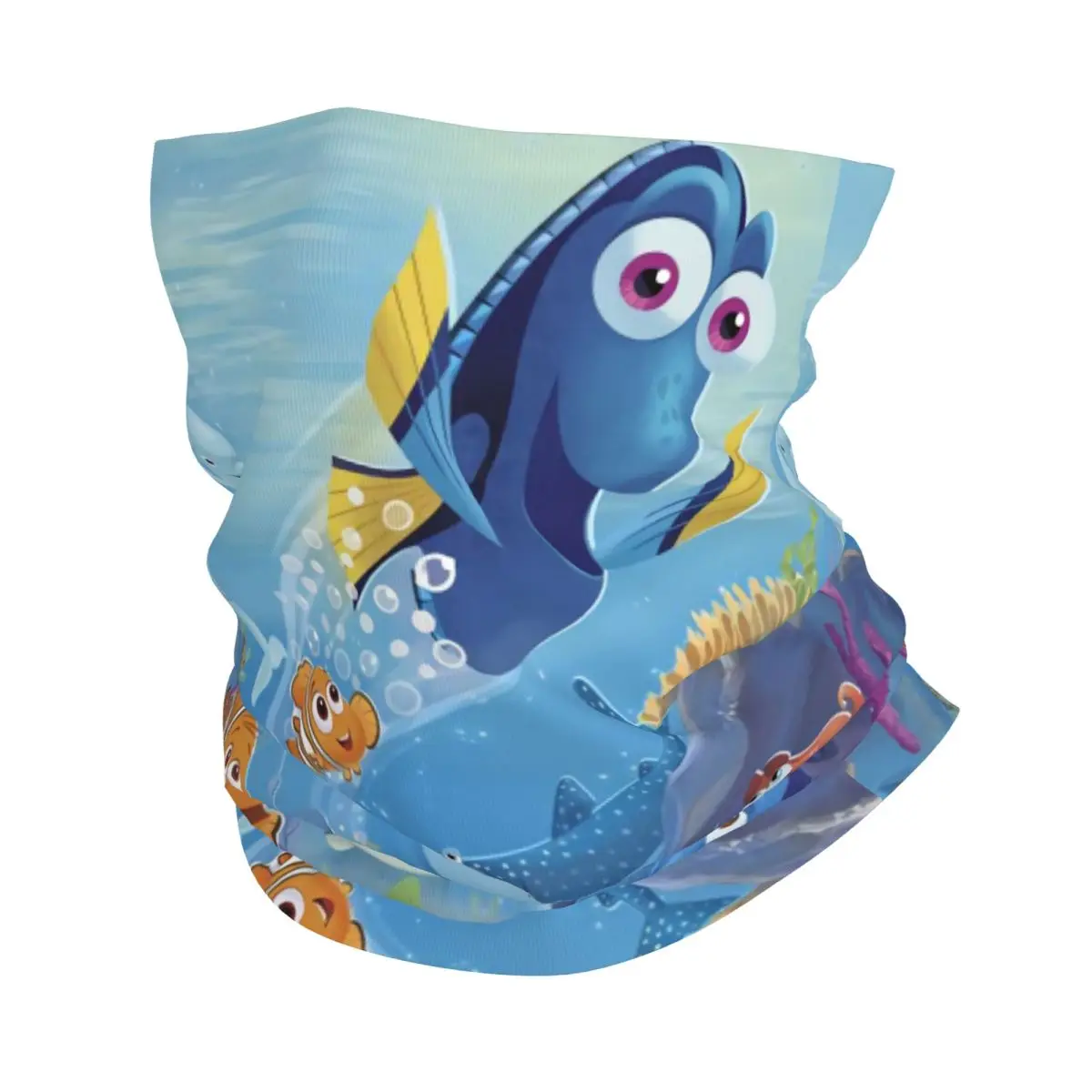 Custom Finding Nemo Neck Gaiter Men Women Windproof Winter Dory Bandana Scarf for Hiking