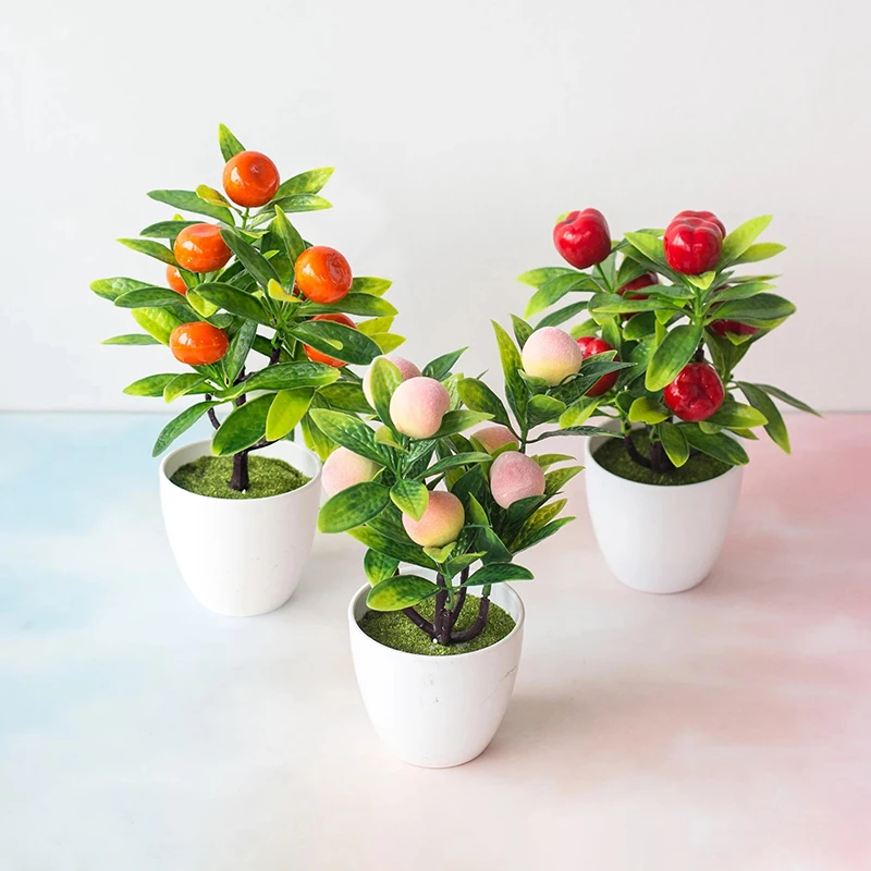 Artificial Plant, Simulation Green Plant, Desktop Decoration, Bouquet Rich Fruit, Potted Rich Fruit, Fake Flower Decoration