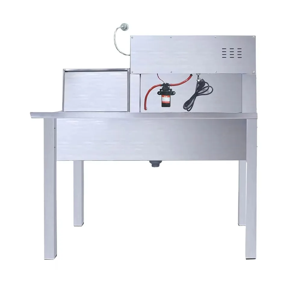 Factory Direct 2026 Simple style stainless steel shoe washing equipment automatic or semi-automatic shoe shine machine with pool