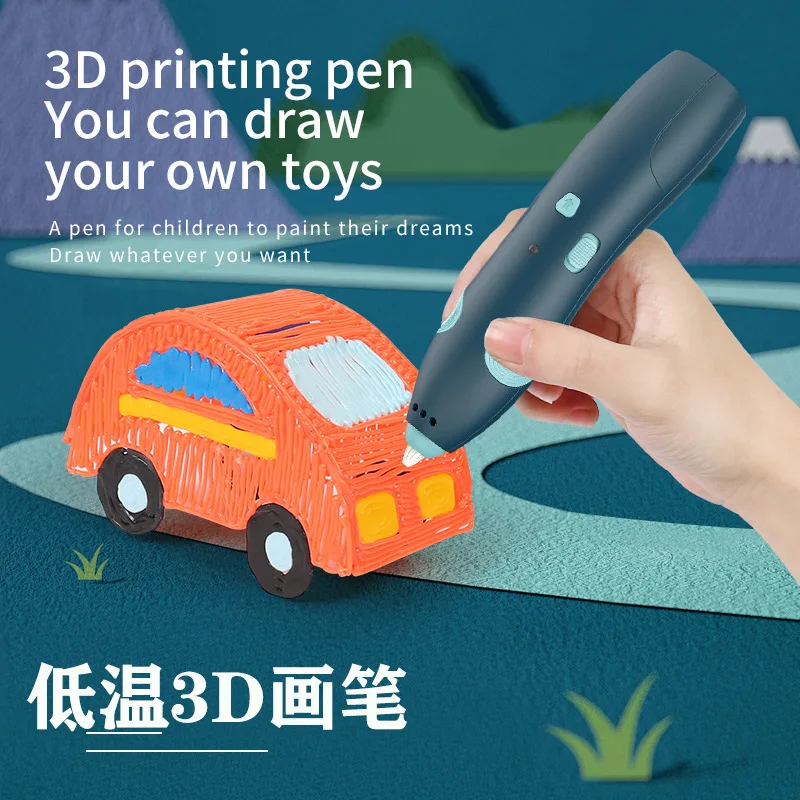 

Not hot 3D Printing Pen for Kids Educational DIY Drawing Scrawl PCL Filament Wireless Easy Suitable for Children's Birthday Gift