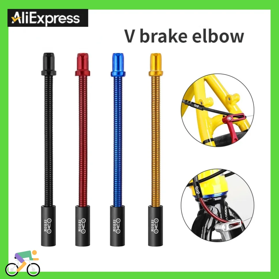 1PCS Bicycle V Spring Brake Bend Pipe Stainless Steel Bike Bendable Brake Bend Pipe Universal Cycling V Braking Flexible Wire