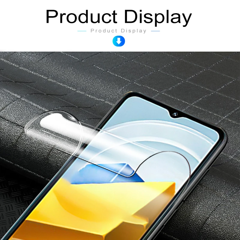 3in1 Ống Kính Máy Ảnh Bảo Vệ Hydrogel Cho Xiaomi Poco M5 M 5 5 M PocoM 5 PocoM5 6.58 Inch Trong Suốt tấm Bảo Vệ Màn Hình Phim Bao
