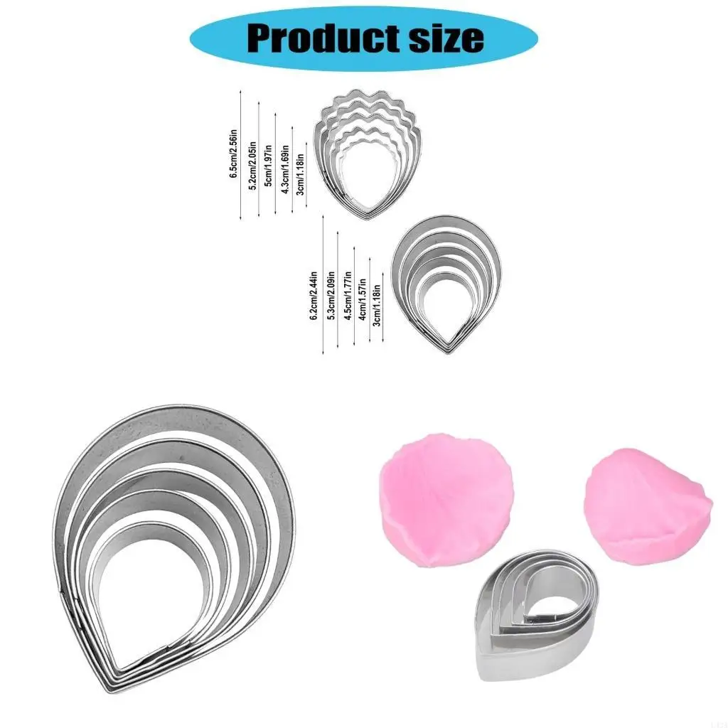L43A Large Stainless Steel Peony Petals Veiner and Cutter Molds for Cake Decorating Sugarcraft Fondant Mould Baking  Tool