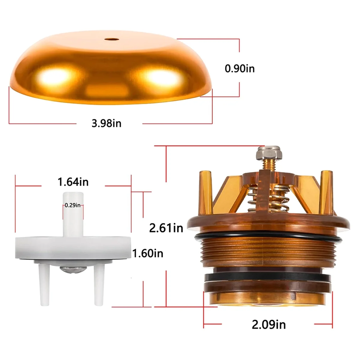 ESTR 905-212 905-052 1inch & 1-1/4inch Bonnet & Poppet Repair Kit for Febco 765 PVB 1inch & 1-1/4inch Backflow Preventer