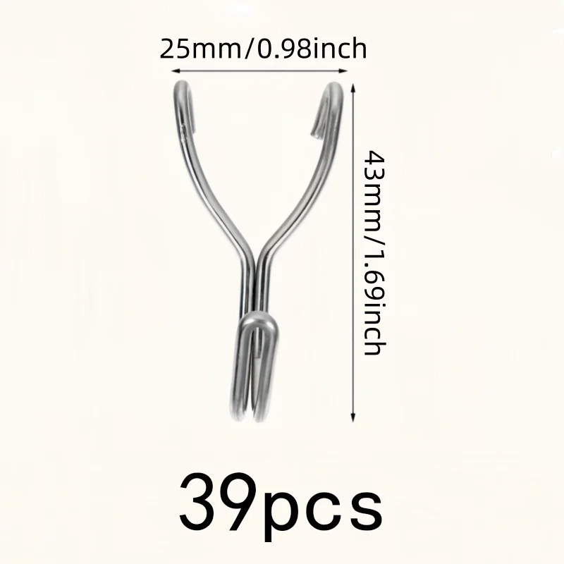 39 pcs 25mm Tool Board Hangers, Wall Display Rack, Easy Snap-On Pegboard Fit, Strong Load Capacity, Multipurpose