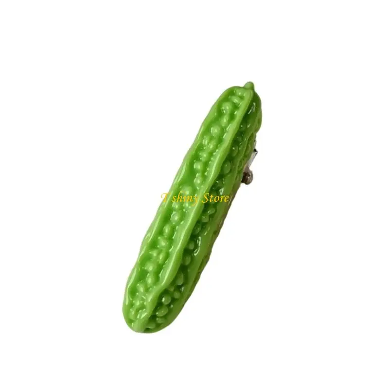 N58F Vegetable Hair Barrettes for Side Sections and Front Side Hair Styling 10pcs