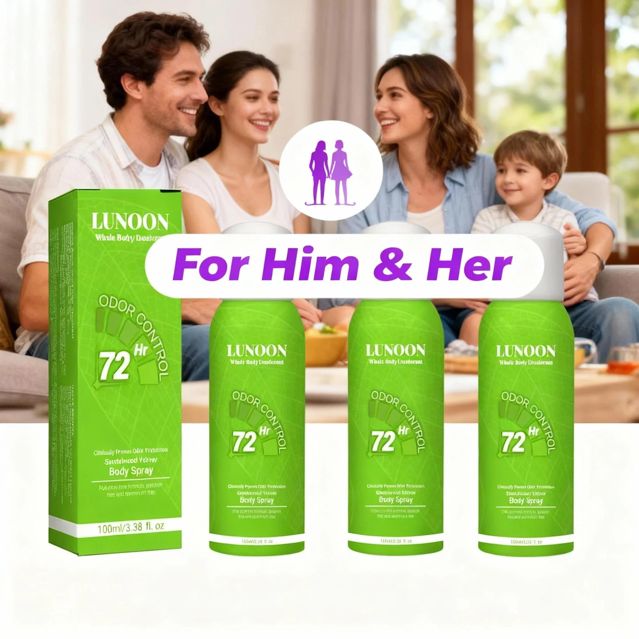 

3pc Deodorant Body Spray Underarm Smell Aroma Remover Armpit Odor Eliminator Long-Lasting Fragrance Body Deodorant Spray