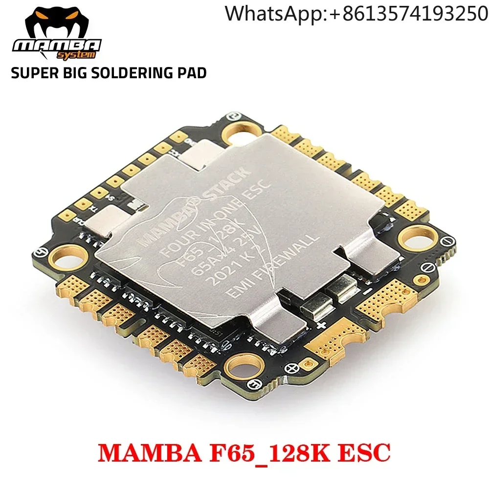 

DIATONE MAMBA F55 / F65_128K BLHeli_32 4in1 ESC Dshot 300-600-1200 Installation 30.5x30.5mm / M3 4-6S for RC FPV Racing Drone