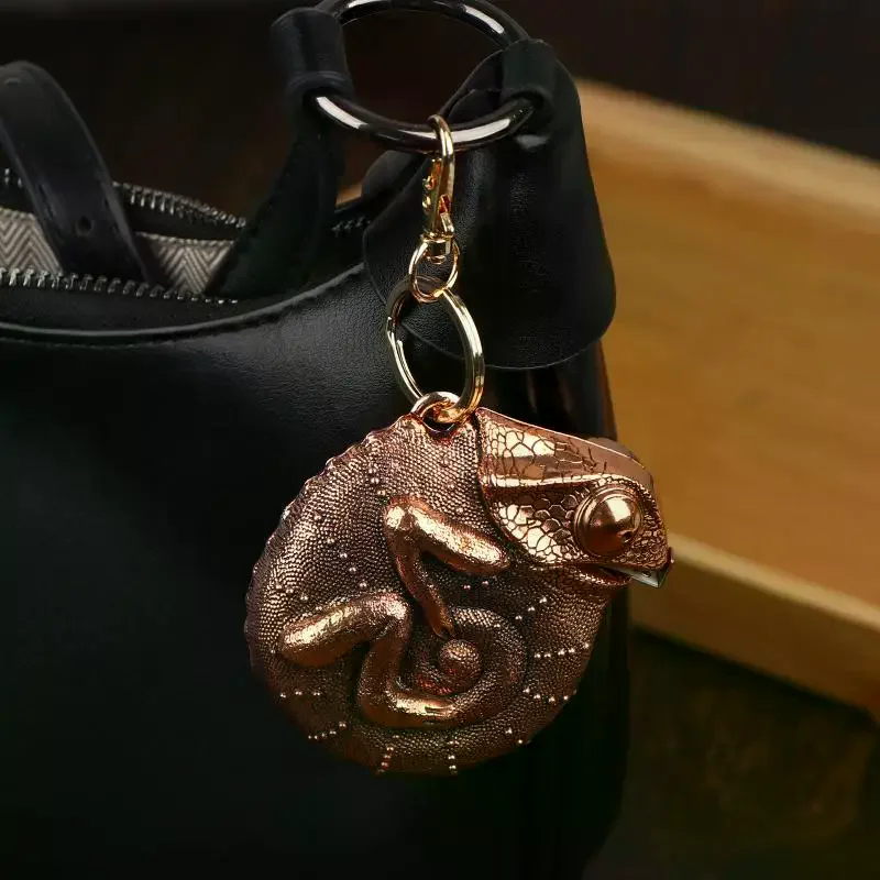 Chameleon Tape Measure Steel Ruler With Keychain Portable Realistic Animals Pendant Measuring Tool