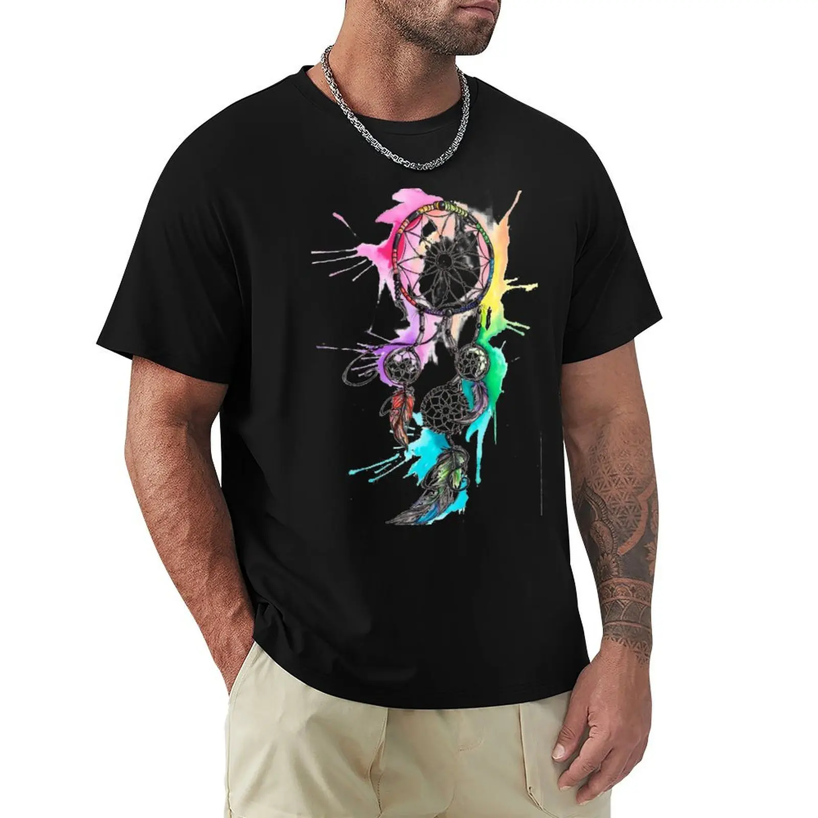 

Paintsplash Dreamcatcher T-Shirt plus size clothes graphic t shirts designer shirts Men's t-shirt