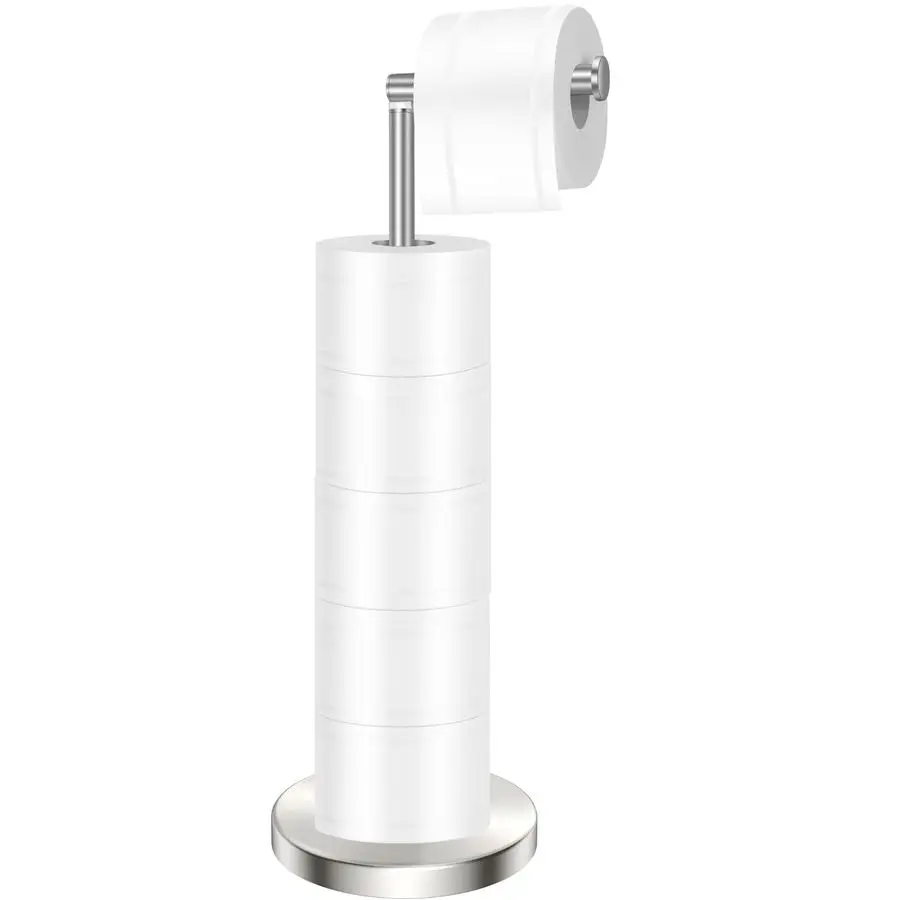 

Напольный держатель для туалетной бумаги из нержавеющей стали, 26 дюймов, с утяжеленным основанием, для небольших помещений
