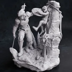 1/24 Scale Resin Figure Model Kit Fantasy Hobby Western Mirror Miniature Orc Killer Unassembled and Unpainted 3D printing