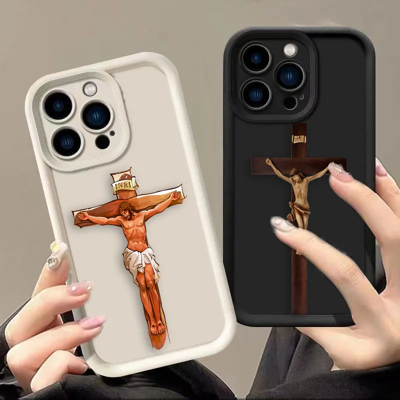 

The Cross Christian Jesus Phone Case For IPHONE APPLE 17 AIR 16 16E 11 12 13 MINI 14 15 8 7 XR Plus Pro Max Silicone Cover Case
