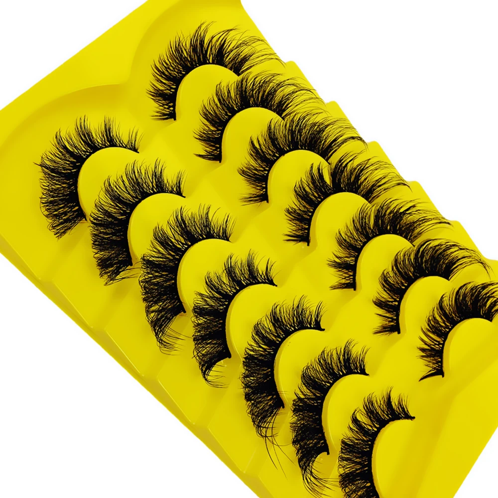 14 زوج/2 حزمة رموش عين القط ثلاثية الأبعاد رموش صناعية طبيعية رقيق لينة عبر مانغا جلدة Wispy رموش تمديد طبيعية ماكياج