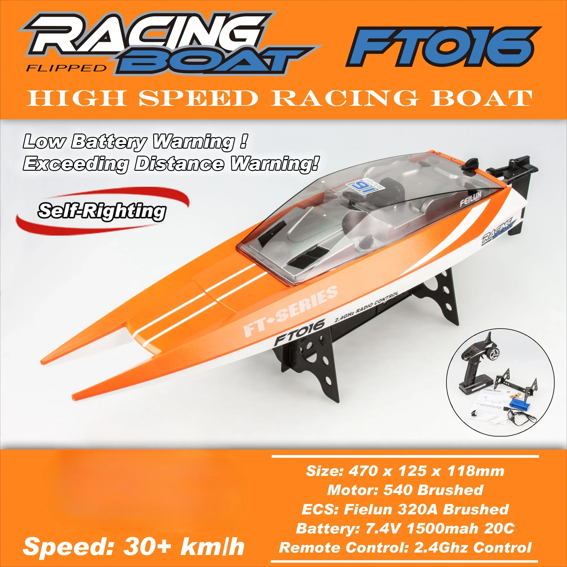 Remote Control Speedboat Model RC Electric Brushless Shrimp Boat 46CM Racing Speedboat Model Toy Gift Mini Yacht Outdoor Toy