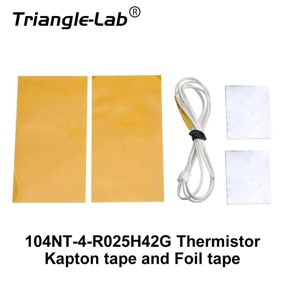 

Trianglelab Kapton tape and Foil tape for Mounting Thermistors Surface Mount 104NT-4-R025H42G Hot bed thermistor Kits 3D Printer