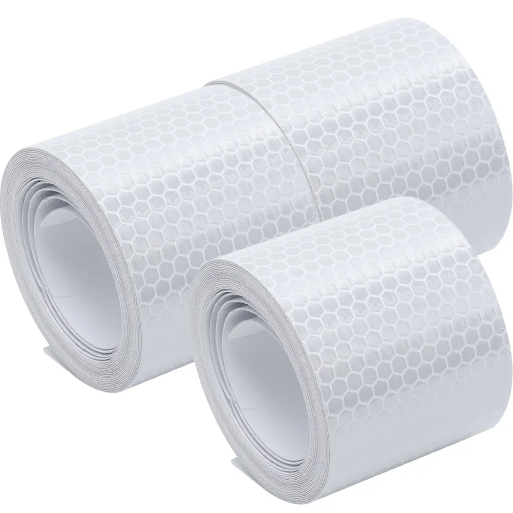 3 Rolls Reflective Warning Tape High Visibility Anti Collision Safety Tape for Railings Fences Garages Classrooms Banks Roads
