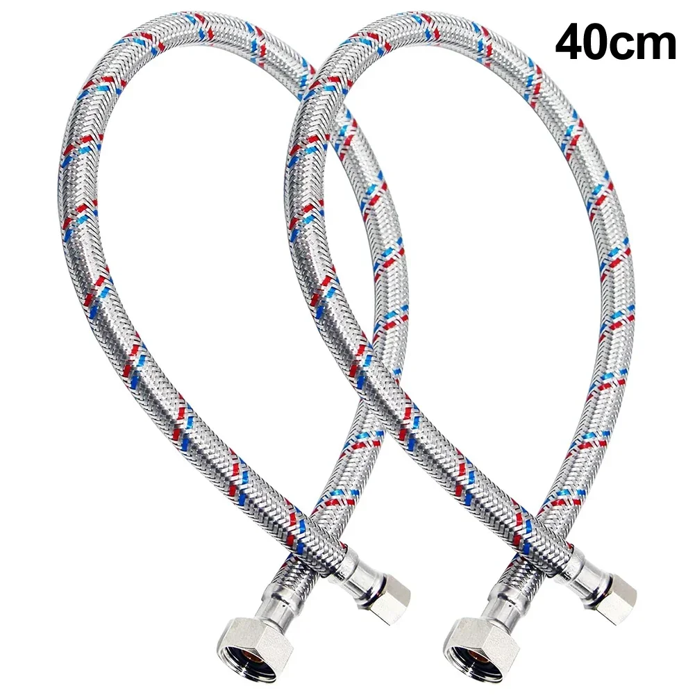 NSF & cUPC Certified Stainless Steel Faucet Water Supply Lines Perfect Fit for Bathroom Kitchen Sink Faucet 2 Pcs