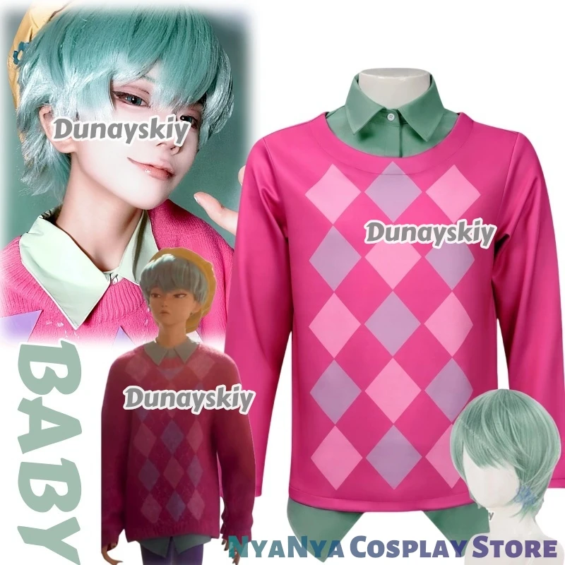 

Baby Saja Boys Kpop Demon Cosplay Anime Movie Suda Pop Stage Uniform Pink Suit Yellow Hat Korea Boys Group Halloween Christmas