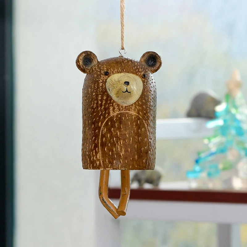 Vintage Wind Chime - Boho Style, Suitable For Outdoor, Garden, Patio Decoration. Cute Animal Groundhog Wind Chime