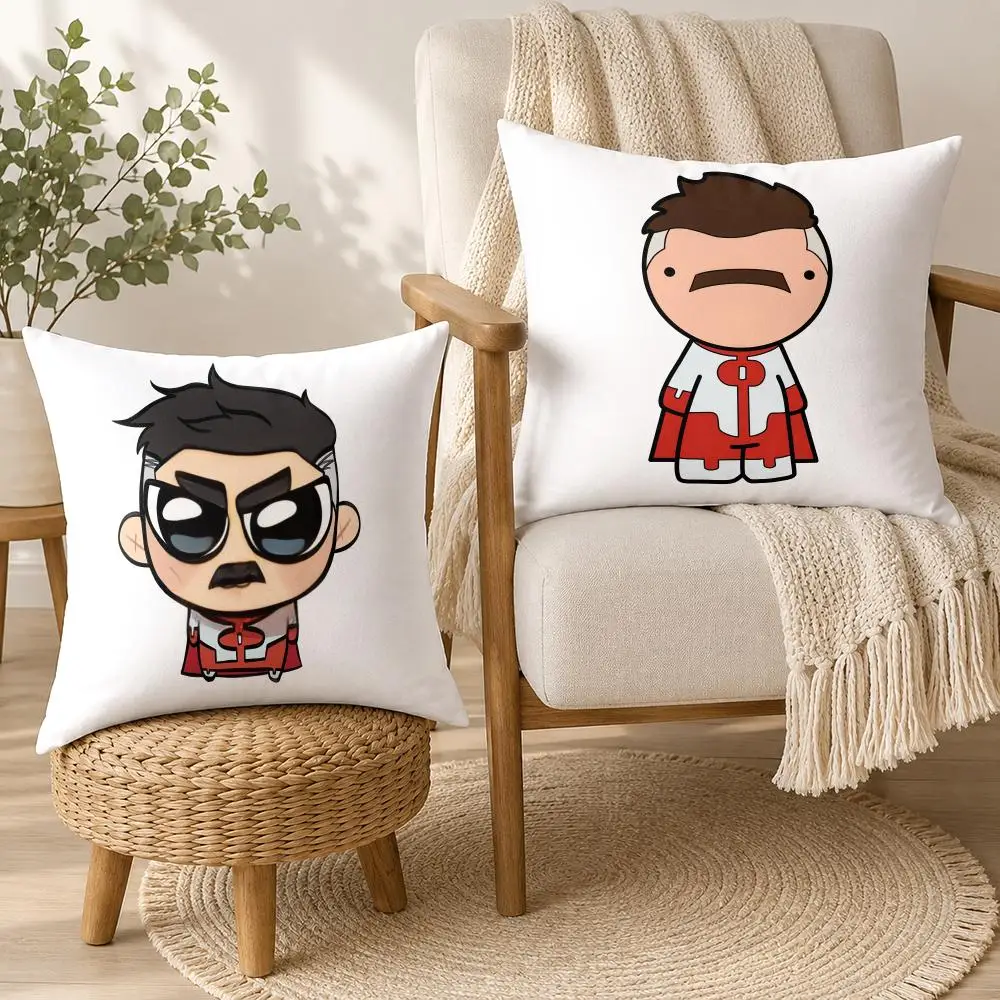 I-Invincible Omni Man Cushion Cover Square Decorative Throw Pillow 40x40cm For Sofa Bedroom Living Room Home Decor