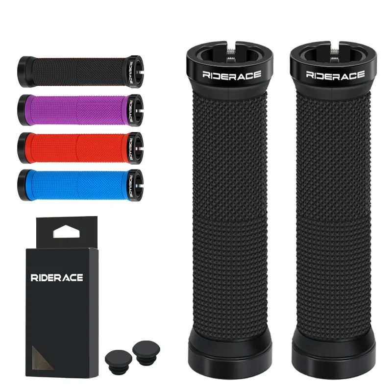 AliExpress riderace RIDERACE Bike Grips Rubber Non-Slip Ergonomic Bicycle Handlebar Cover Shockproof Mountain For Cycling Accessories