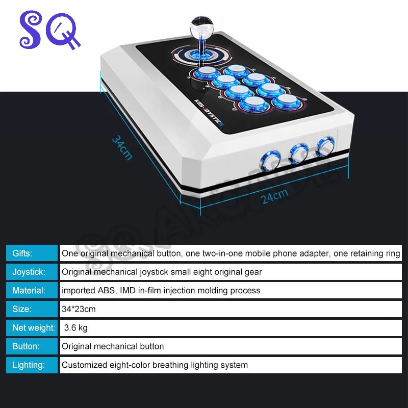 Newest Arcade Machine Original R3 Fighting Joystick OBSF Push Button Zero Delay Encoder For PC PS3 pandola Game Console MAME